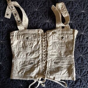 Jaded London Cream/beige corset top